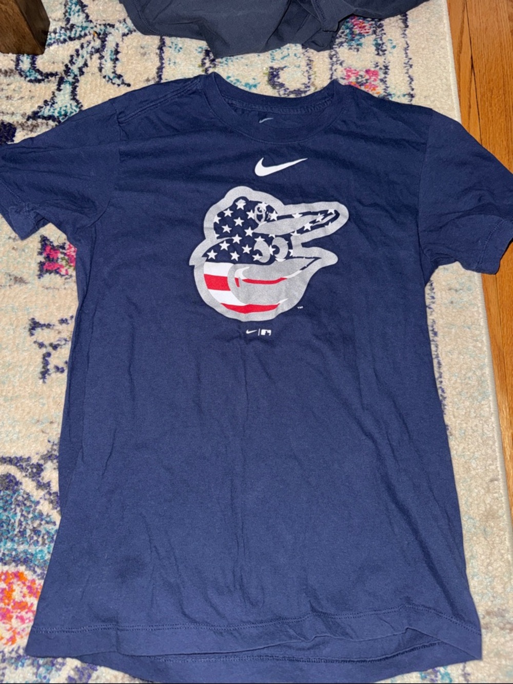 Nike women’s Navy Baltimore orioles t shirt size small